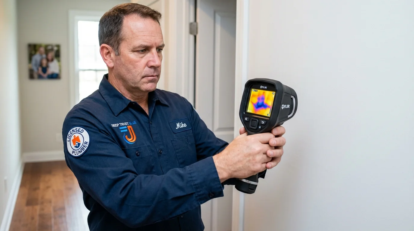Thermal imaging leak detection by Johns Plumbing LLC in Mexia